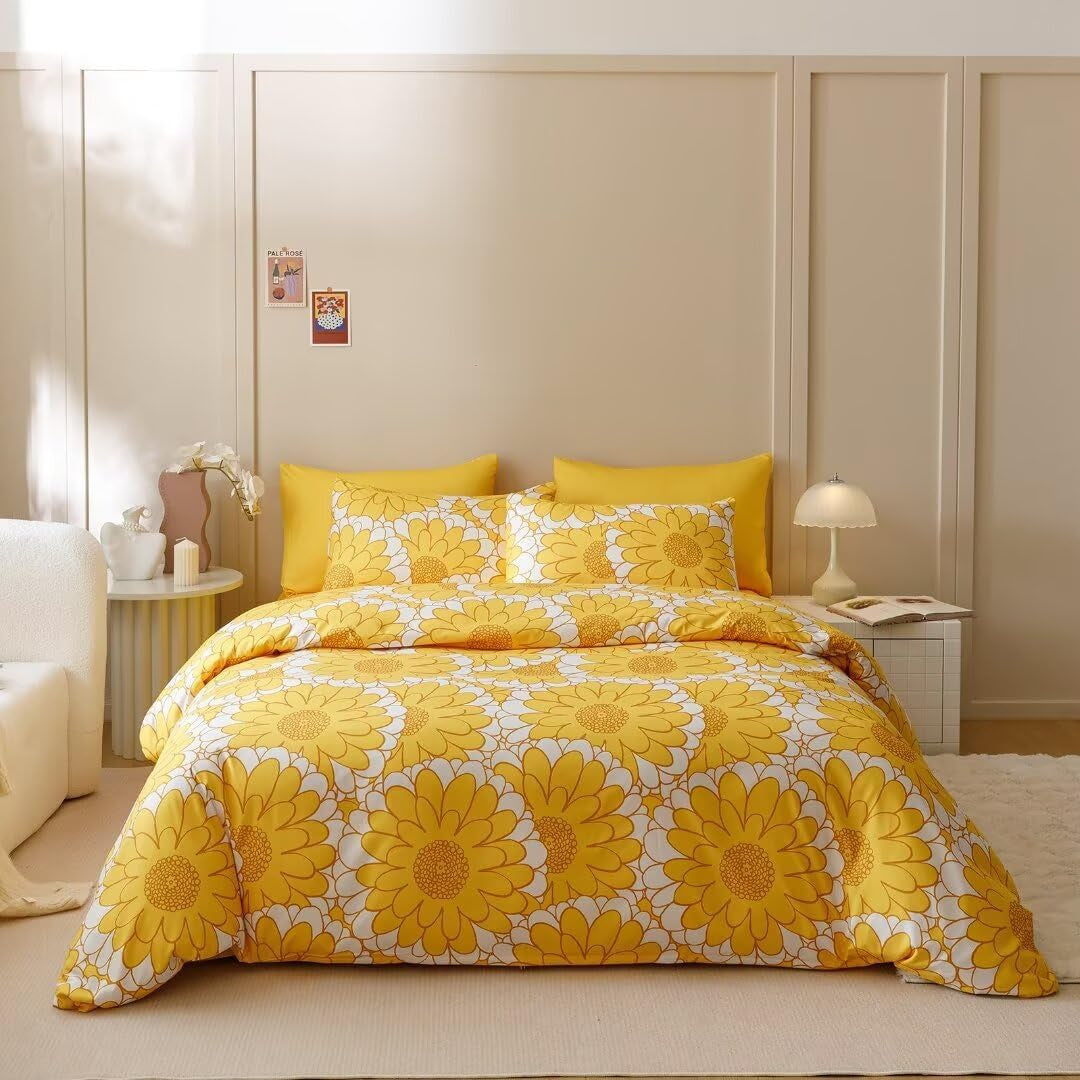 White Black Plaid Duvet Cover Set