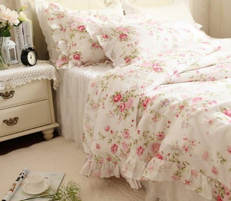 Combed Cotton Teal Farmhouse Bedding Set