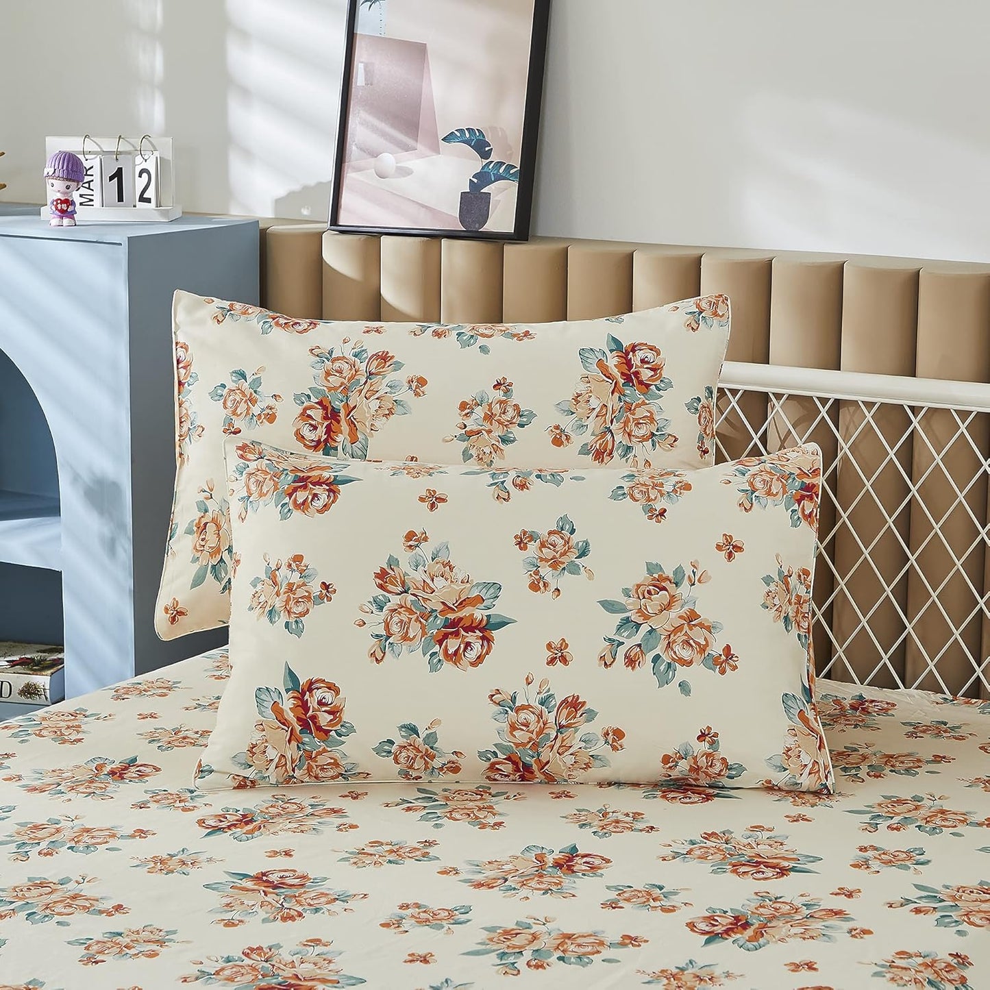 Cotton Twin Size Bed Sheet Set