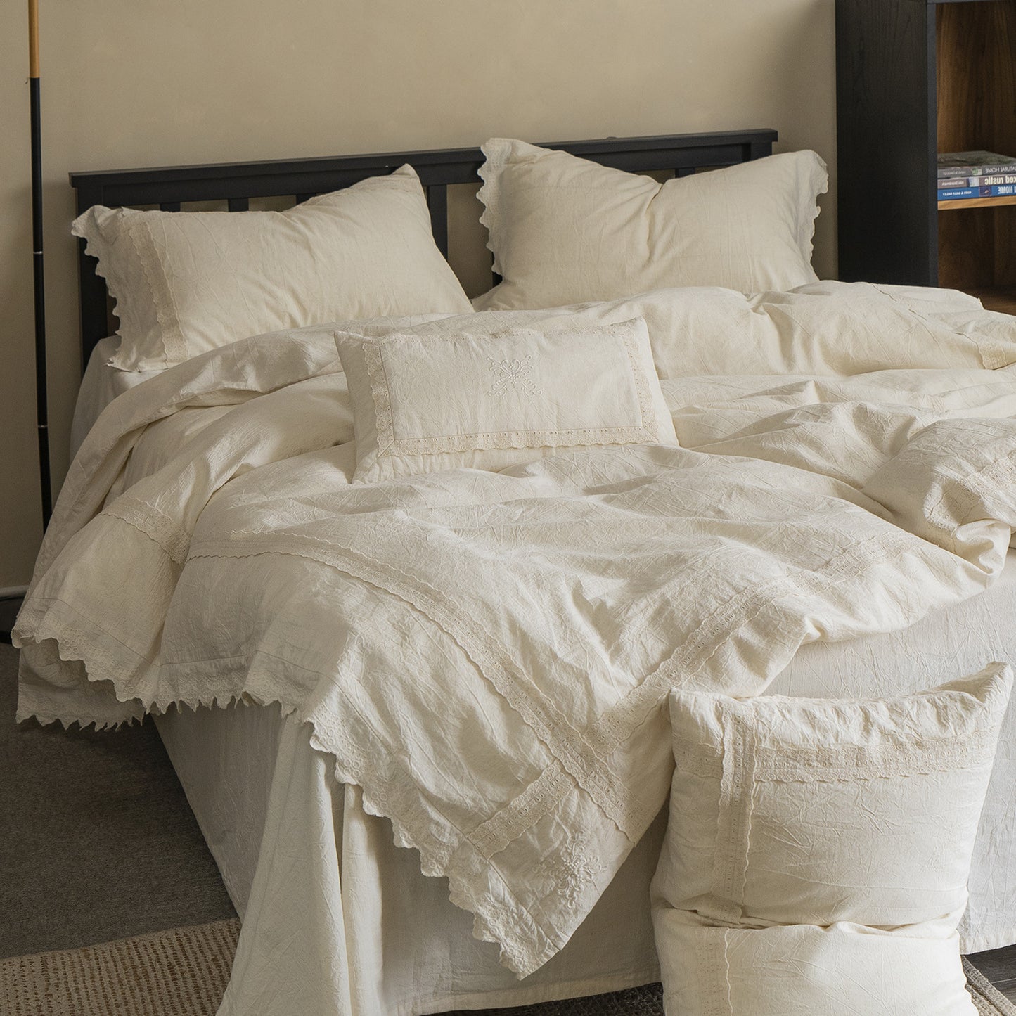 Luxury Boho Bedding Set – Soft Cotton Duvet Cover & Pillowcases – Bohemian Comforter Set – Modern Minimalist Bedroom Décor