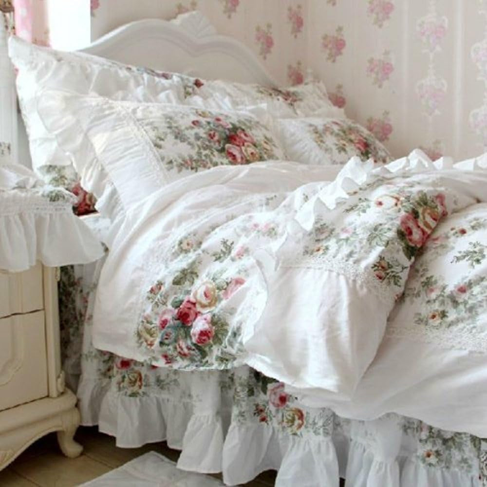 Combed Cotton Teal Farmhouse Bedding Set
