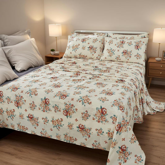 Cotton Twin Size Bed Sheet Set