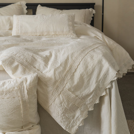 Luxury Boho Bedding Set – Soft Cotton Duvet Cover & Pillowcases – Bohemian Comforter Set – Modern Minimalist Bedroom Décor